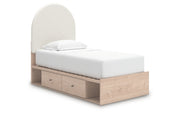 Arloster Twin Upholstered Panel Bed with Storage