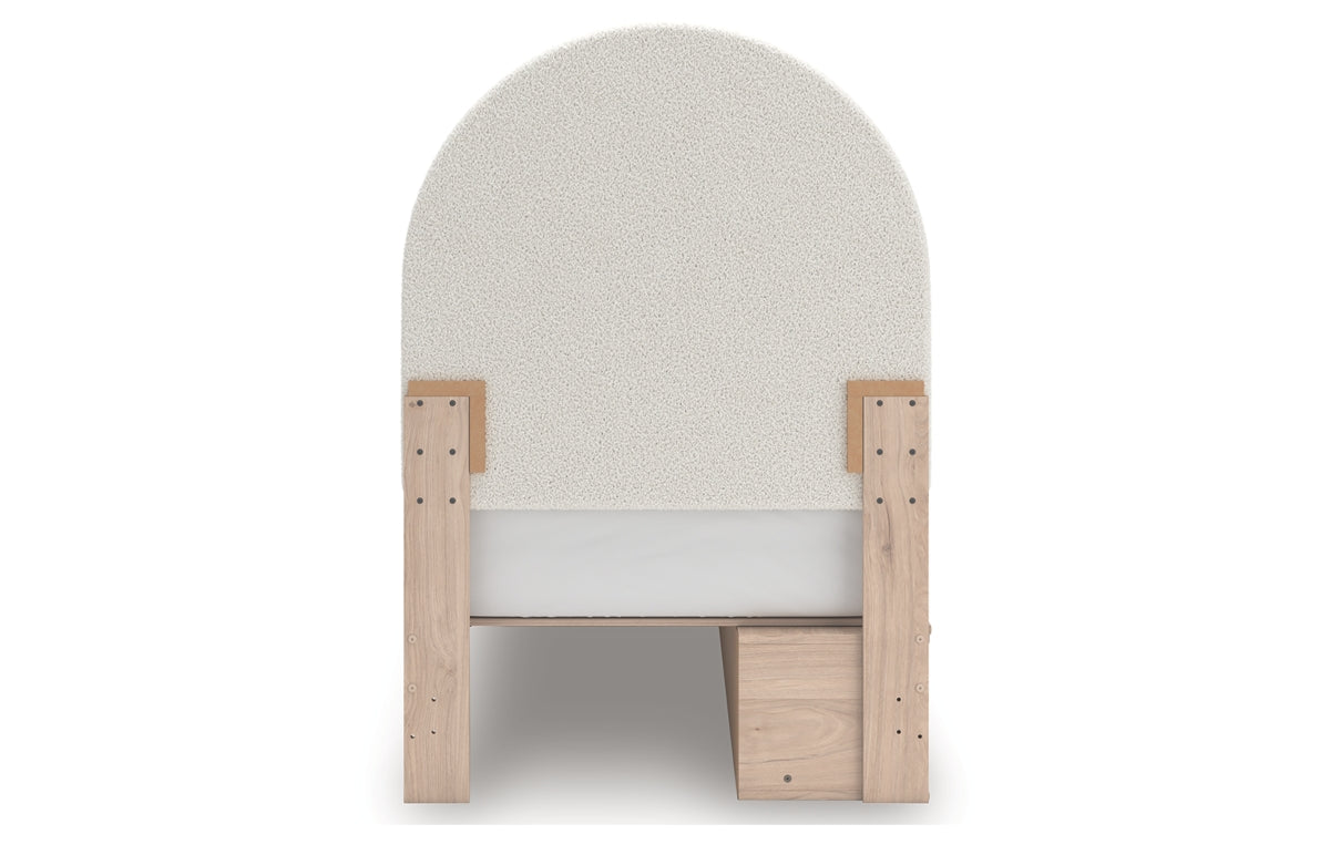 Arloster Twin Upholstered Panel Bed with Storage