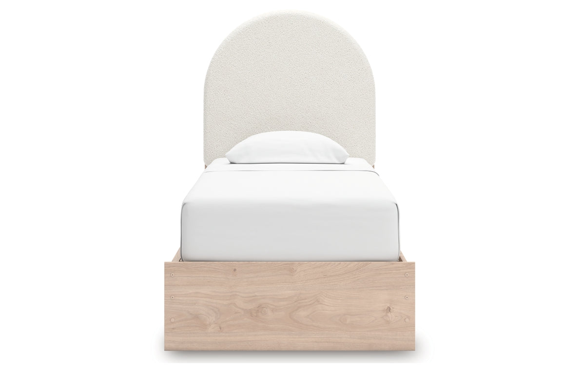 Arloster Twin Upholstered Panel Bed with Storage