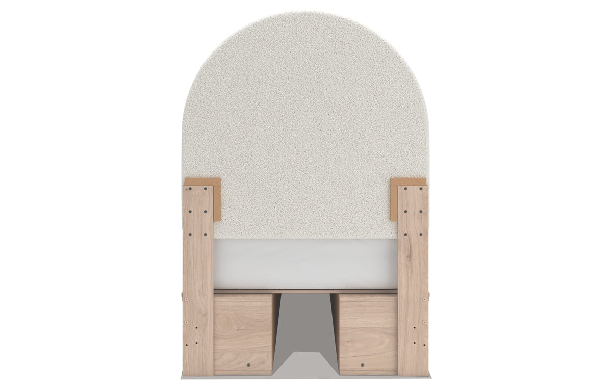 Arloster Twin Upholstered Panel Bed with Storage