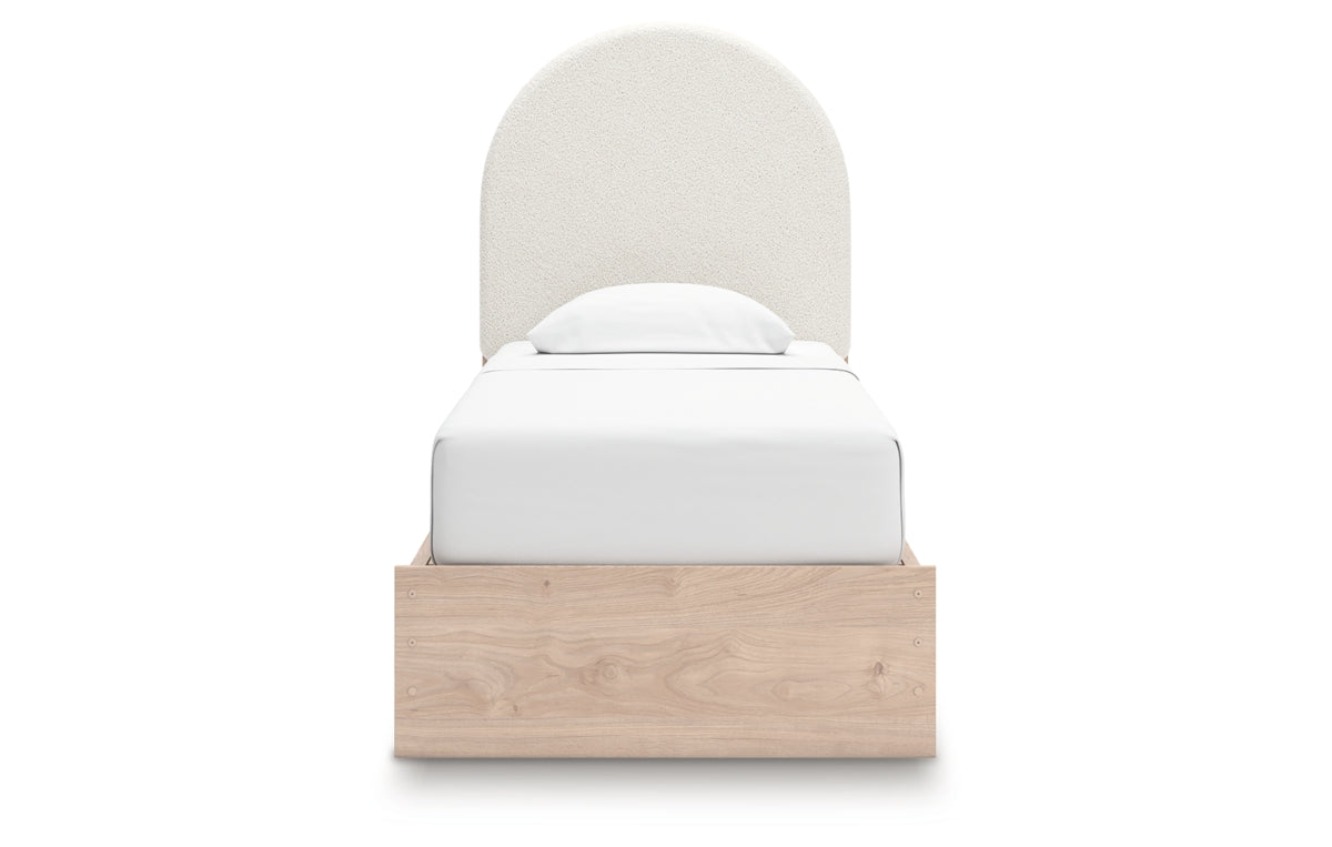 Arloster Twin Upholstered Panel Bed with Storage