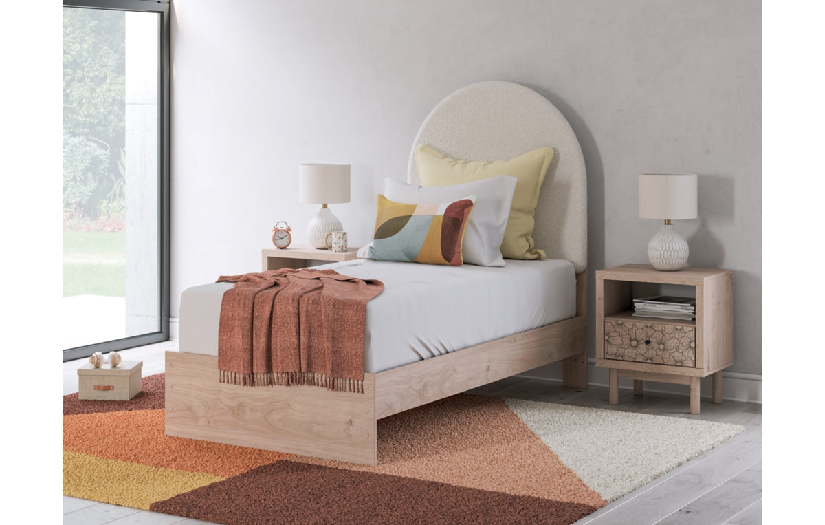 Arloster Twin Upholstered Panel Bed