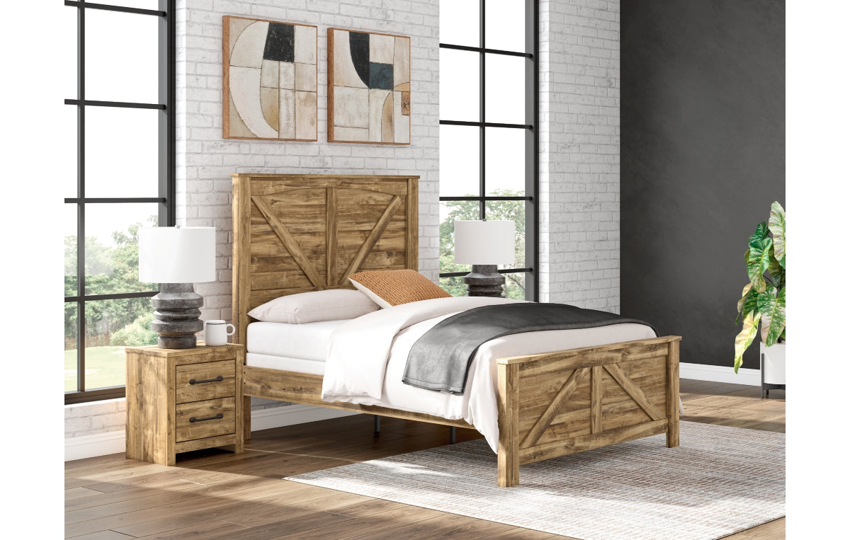 Maystonna Queen Crossbuck Panel Bed
