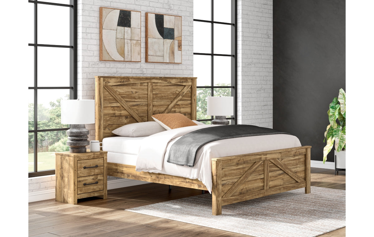 Maystonna King Crossbuck Panel Bed