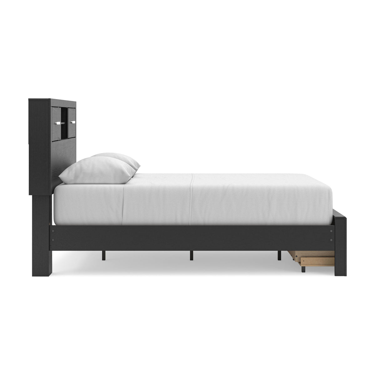 Stabotta Queen Bookcase Storage Bed