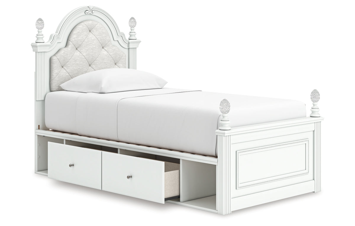 Kozlani Twin Upholstered Panel Storage Bed