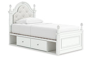 Kozlani Twin Upholstered Panel Storage Bed