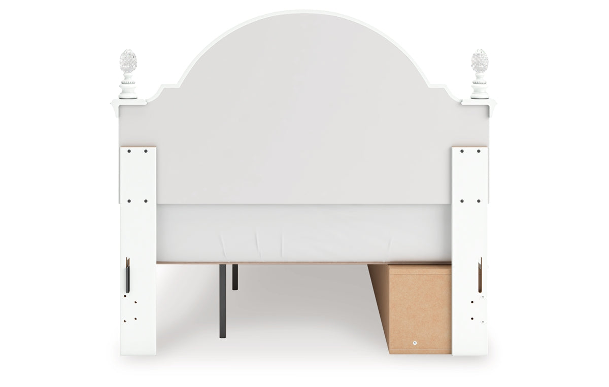 Kozlani Full Upholstered Panel Storage Bed, Dresser, Mirror and Nightstand