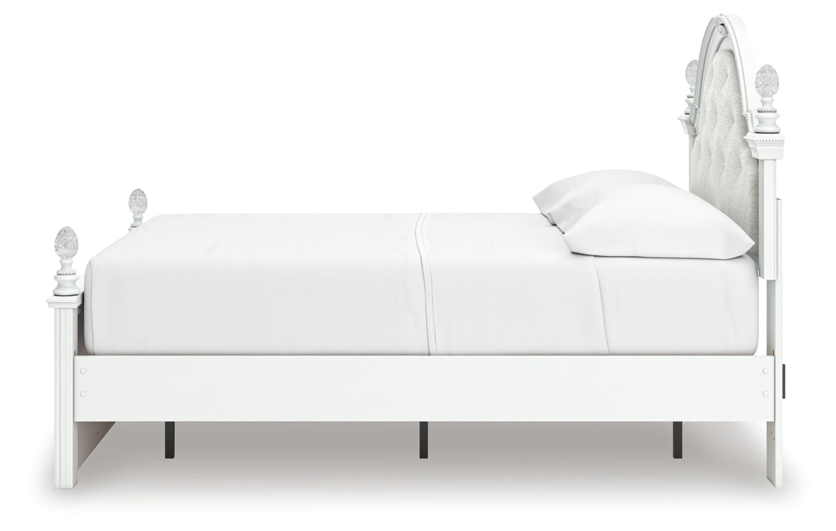 Kozlani Full Upholstered Panel Storage Bed, Dresser, Mirror and Nightstand