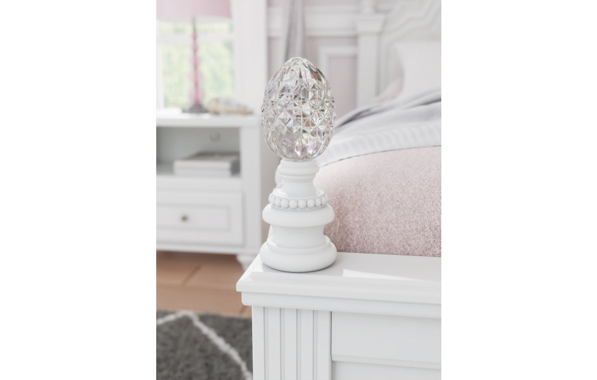 Kozlani Full Upholstered Panel Bed, Dresser and Mirror