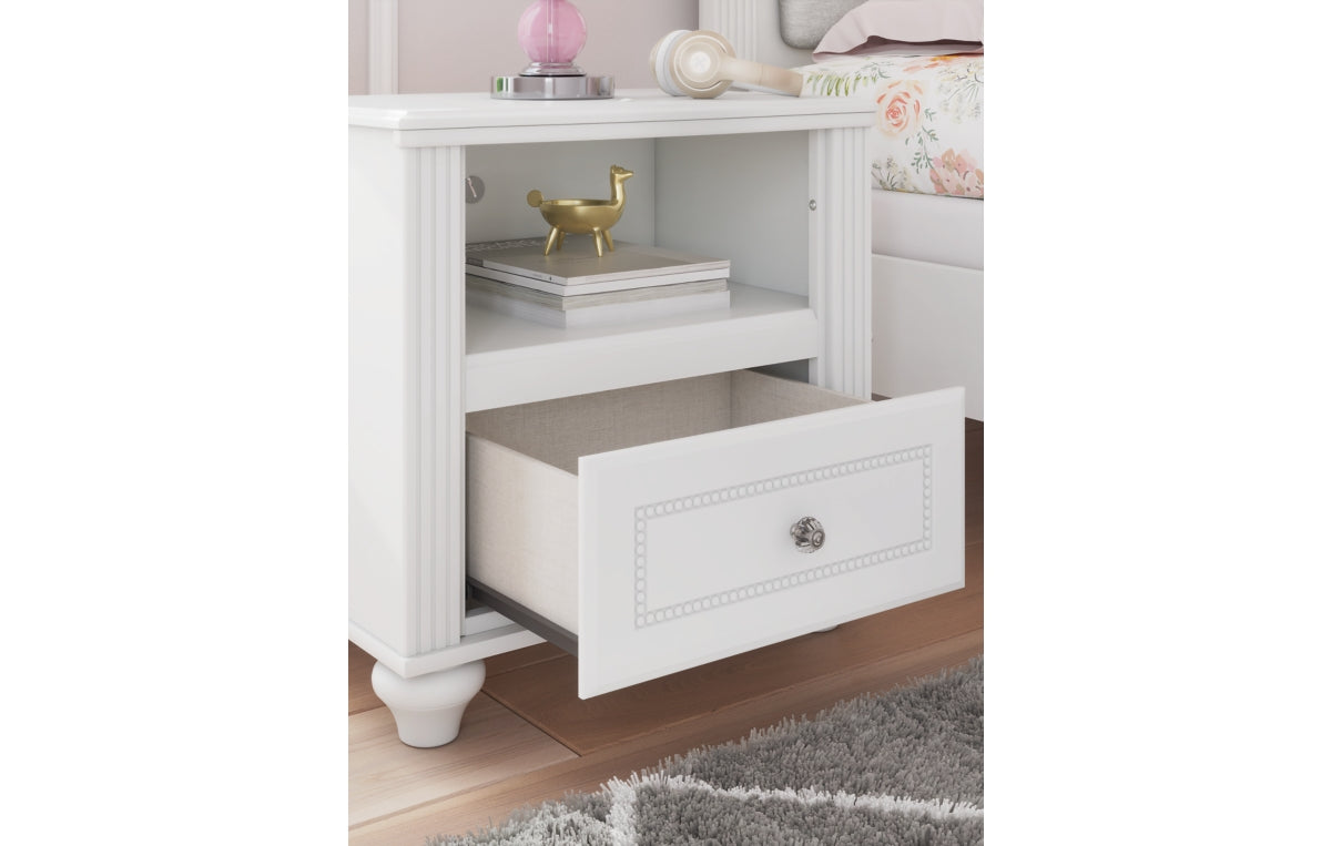 Kozlani Twin Upholstered Panel Storage Bed, Dresser, Mirror and Nightstand
