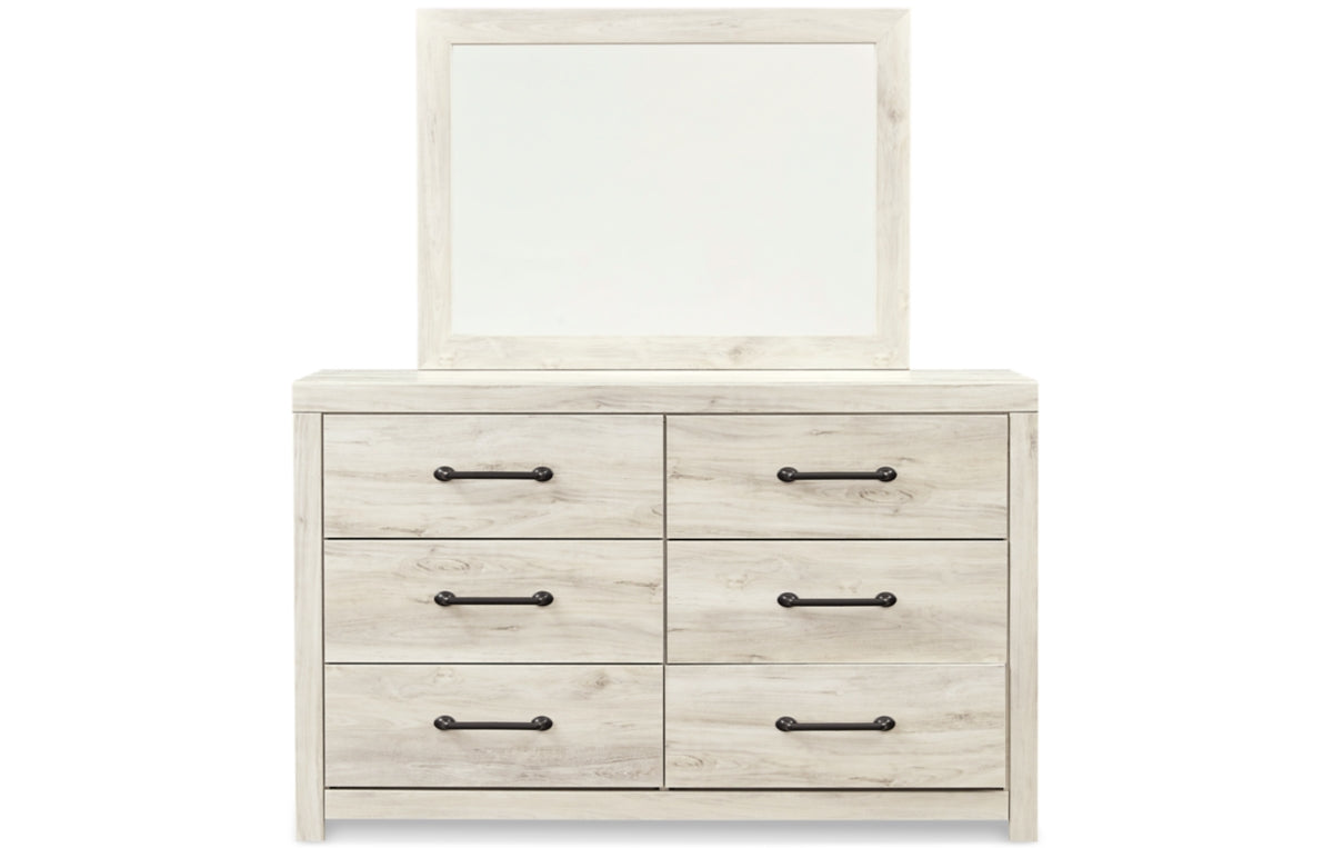 Cambeck Twin Panel Headboard with Mirrored Dresser