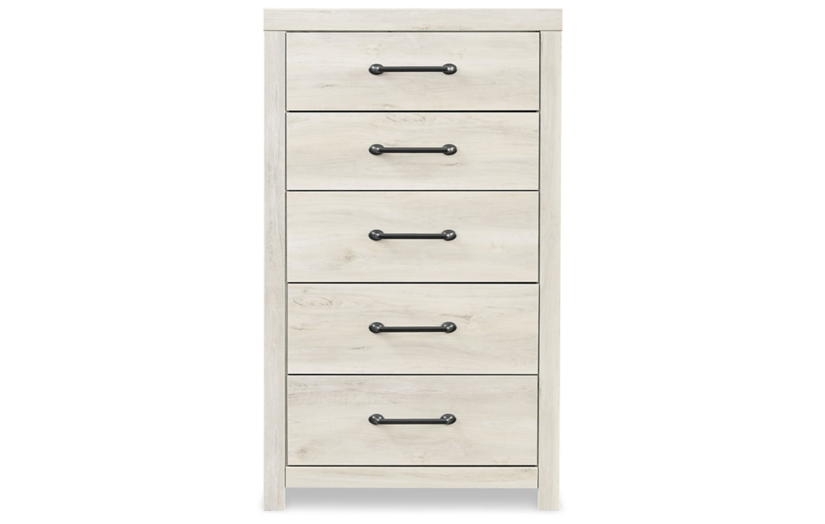 Cambeck Queen Panel Headboard with Mirrored Dresser, Chest and Nightstand