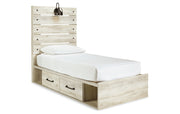 Cambeck Twin Panel Bed with 2 Storage Drawers