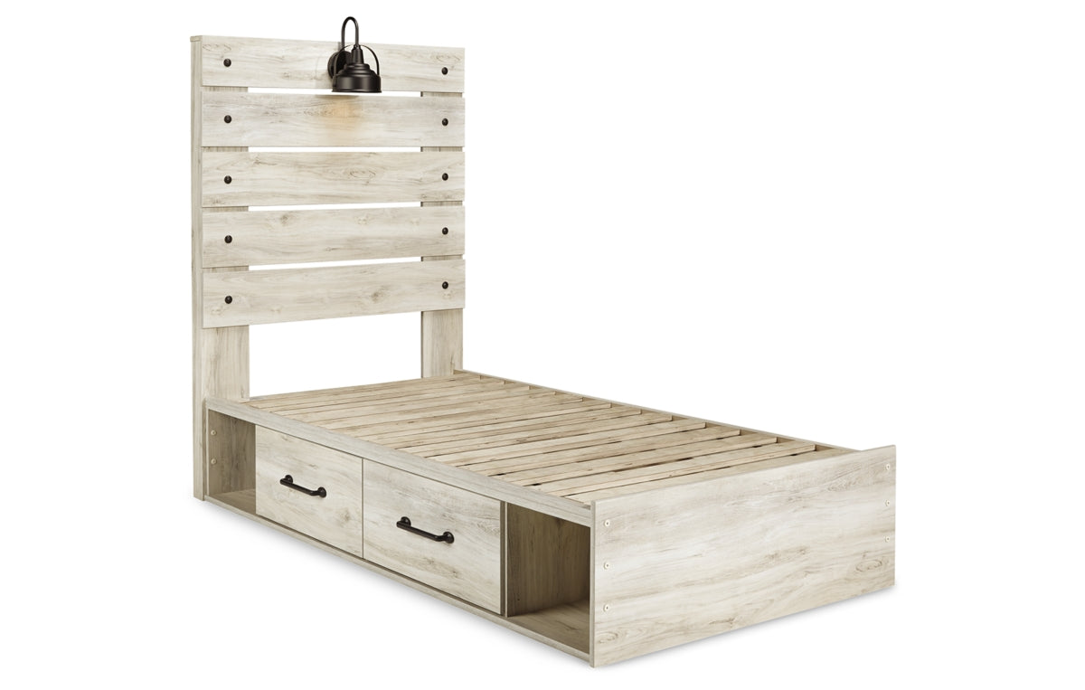 Cambeck Twin Panel Bed with 2 Storage Drawers