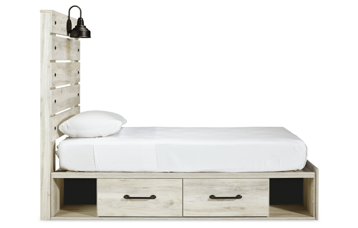 Cambeck Twin Panel Bed with 2 Storage Drawers