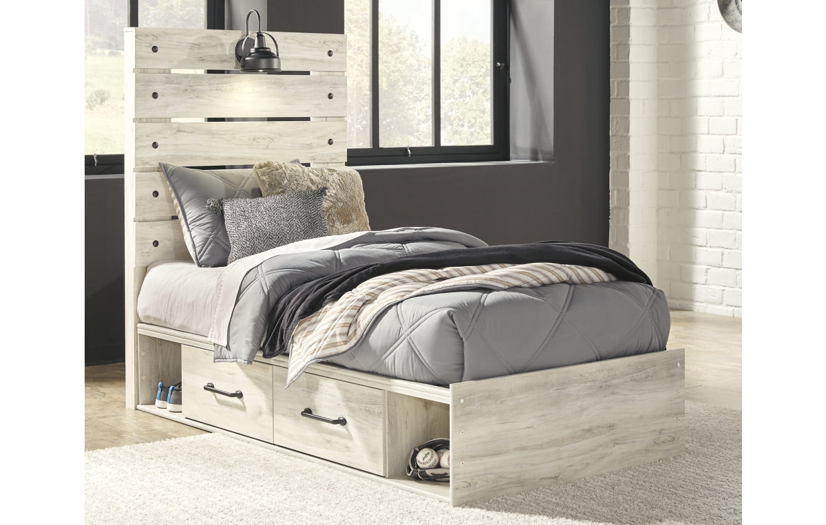 Cambeck Twin Panel Bed with 4 Storage Drawers