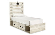 Cambeck Twin Panel Bed with 4 Storage Drawers