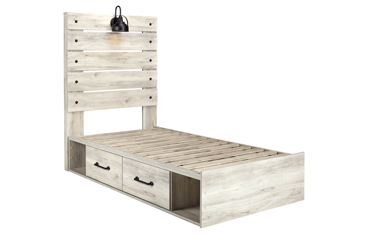Cambeck Twin Panel Bed with 4 Storage Drawers