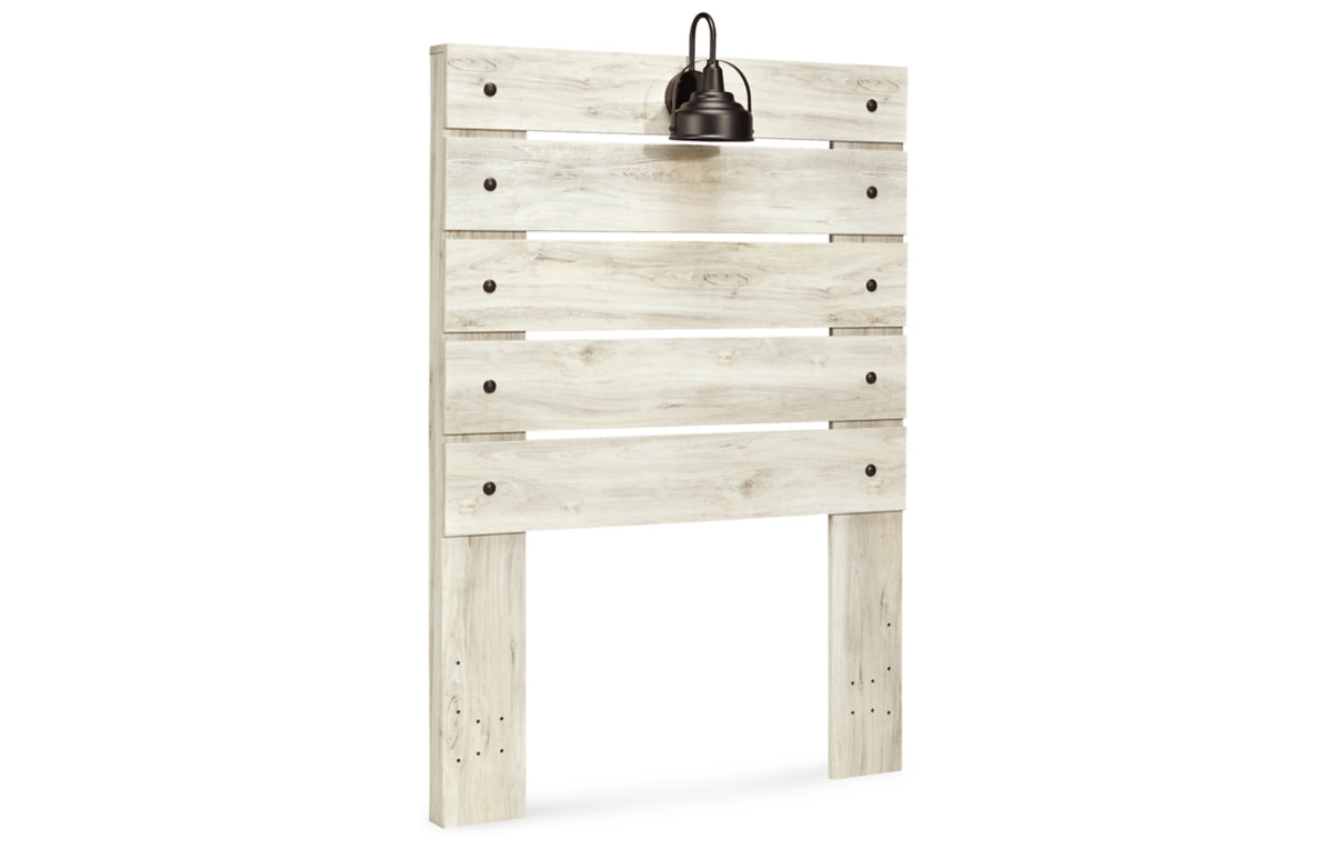 Cambeck Twin Panel Headboard with Mirrored Dresser and Chest