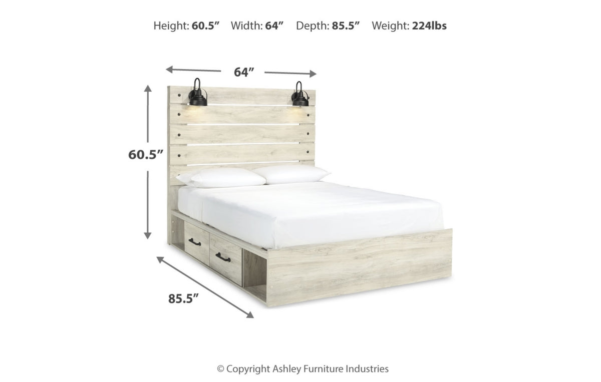 Cambeck Queen Panel Bed with 2 Storage Drawers
