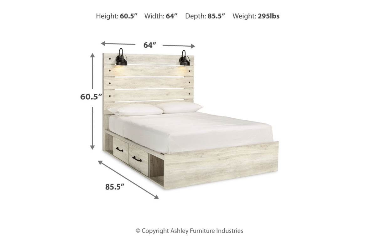Cambeck Queen Panel Bed with 4 Storage Drawers