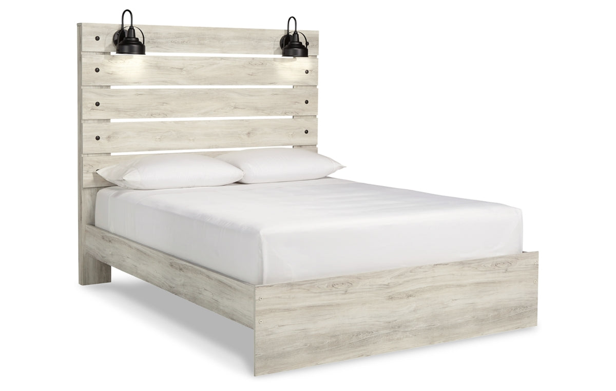 Cambeck Queen Panel Bed with Mirrored Dresser, Chest and Nightstand