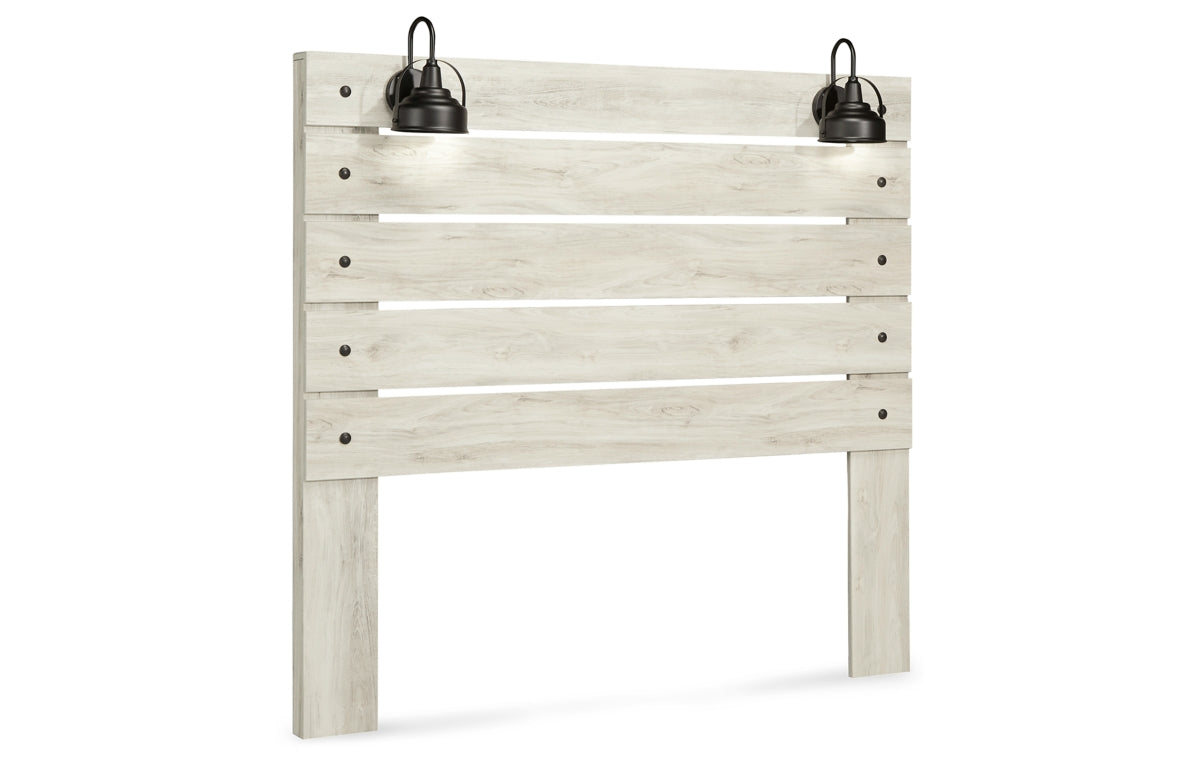 Cambeck Queen Panel Headboard with Mirrored Dresser, Chest and Nightstand