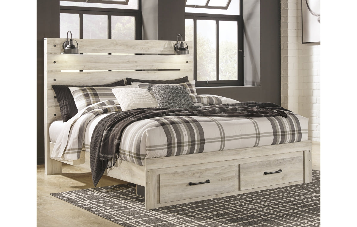 Cambeck King Panel Bed with 2 Storage Drawers