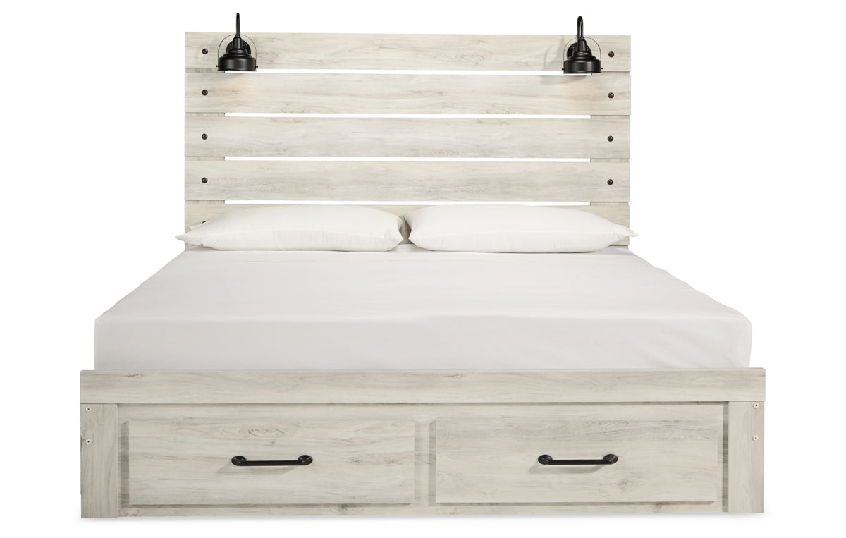 Cambeck King Panel Bed with 2 Storage Drawers