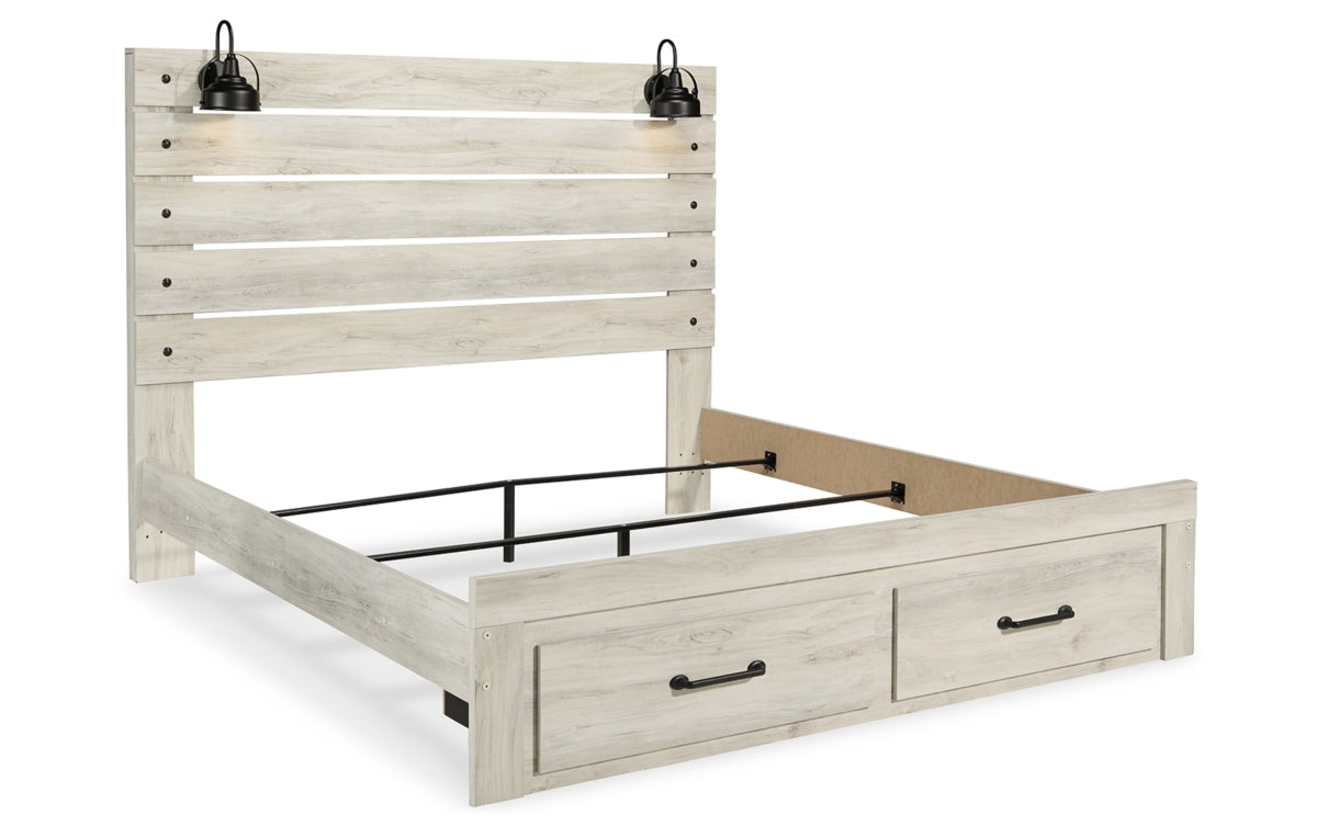 Cambeck King Panel Bed with 2 Storage Drawers