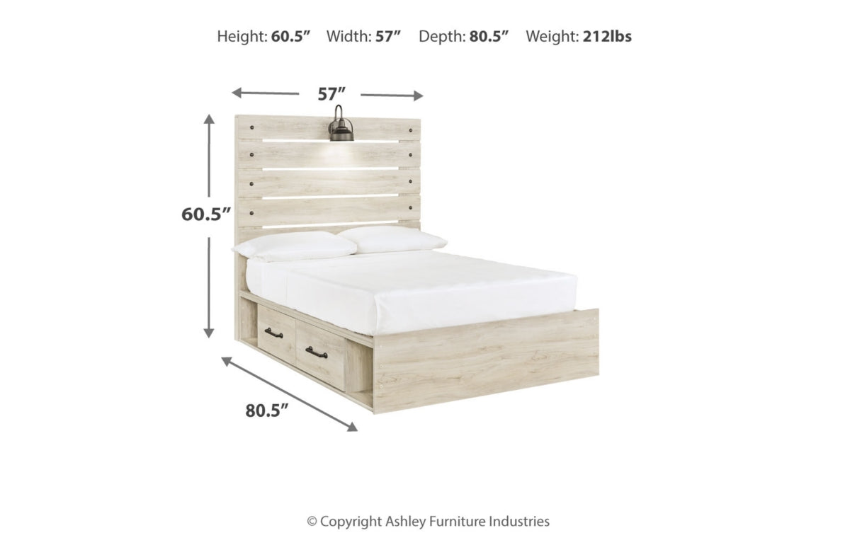 Cambeck Full Panel Bed with 2 Storage Drawers