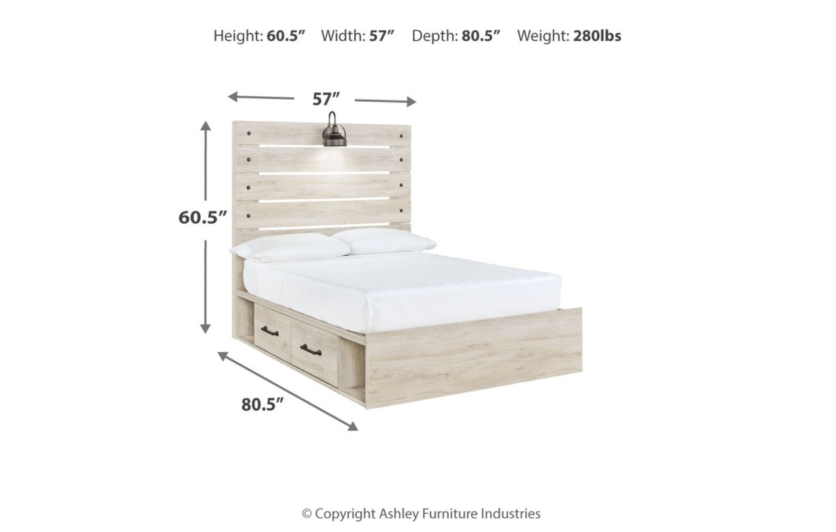 Cambeck Full Panel Bed with 4 Storage Drawers