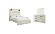 Cambeck Queen Panel Bed with Mirrored Dresser