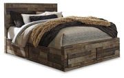 Derekson Queen Panel Bed with 4 Storage Drawers