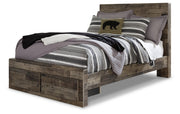 Derekson Full Panel Bed with 2 Storage Drawers