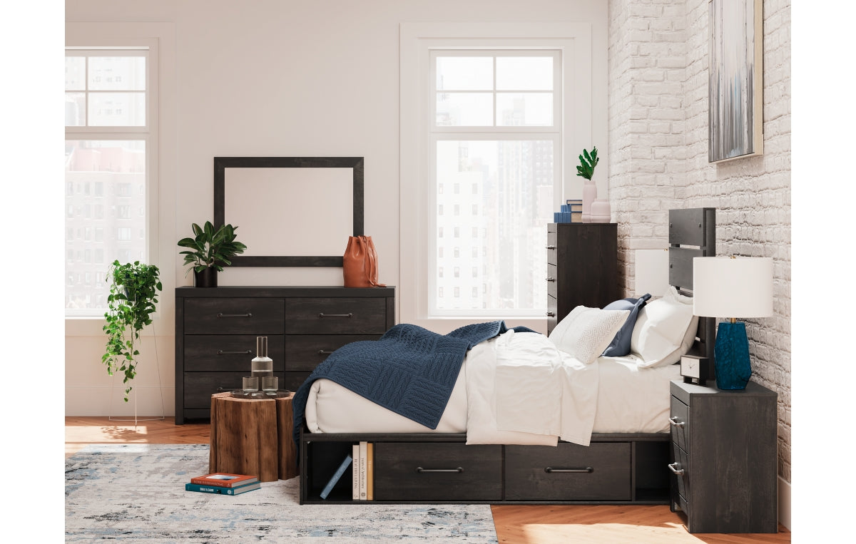 Hollivern Twin Panel Bed with Storage