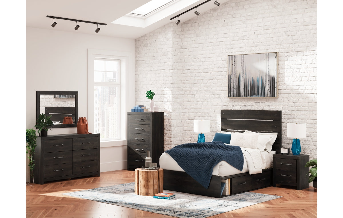 Hollivern Full Panel Bed with Storage