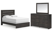 Hollivern Queen Panel Bed, Dresser and Mirror