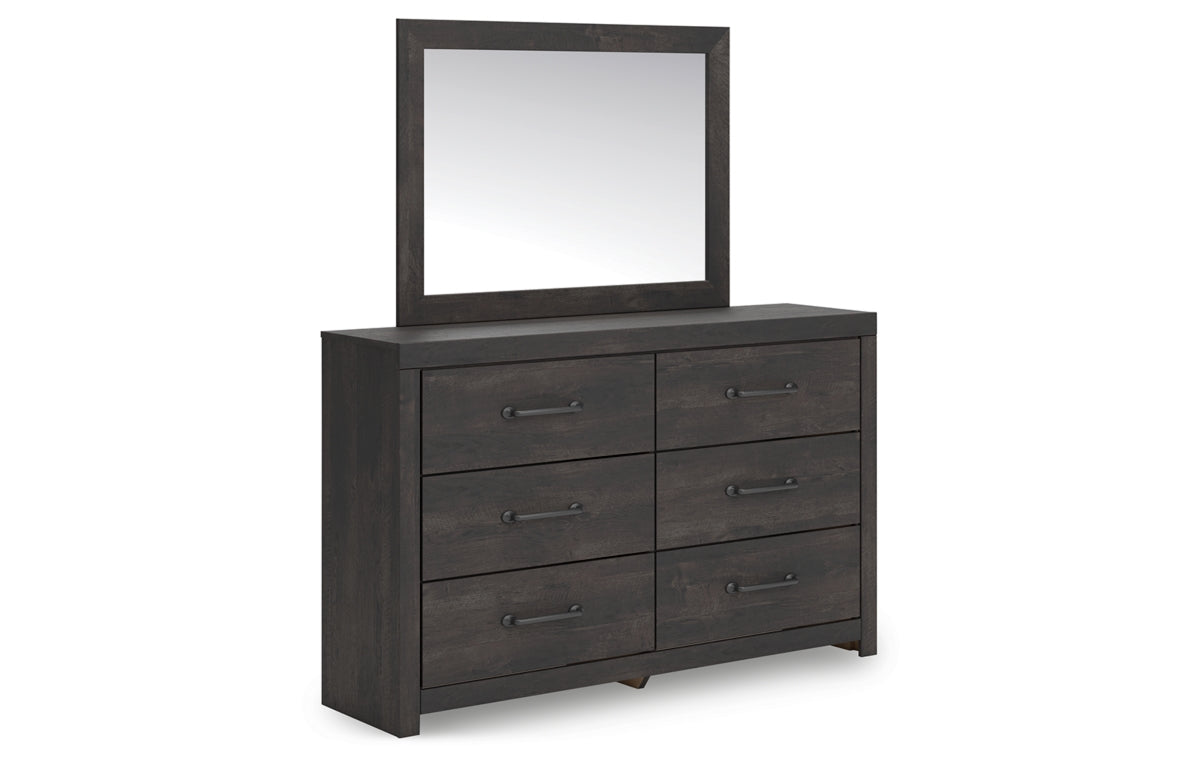 Hollivern Twin Panel Storage Bed with Mirrored Dresser, Chest and Nightstand