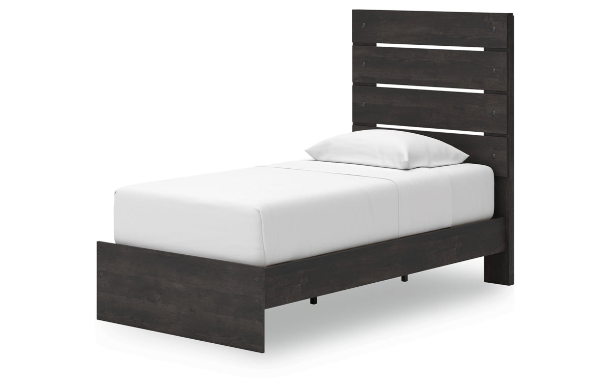 Hollivern Twin Panel Storage Bed with Mirrored Dresser, Chest and Nightstand