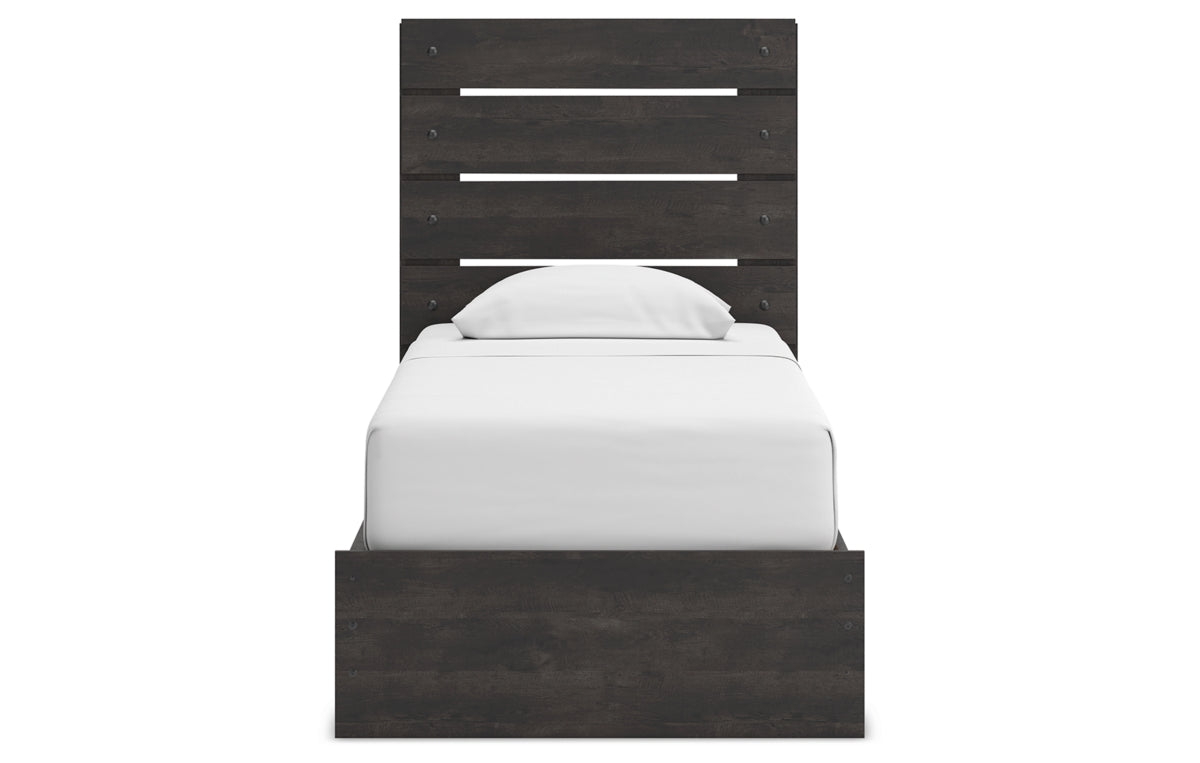 Hollivern Twin Panel Storage Bed with Mirrored Dresser, Chest and Nightstand