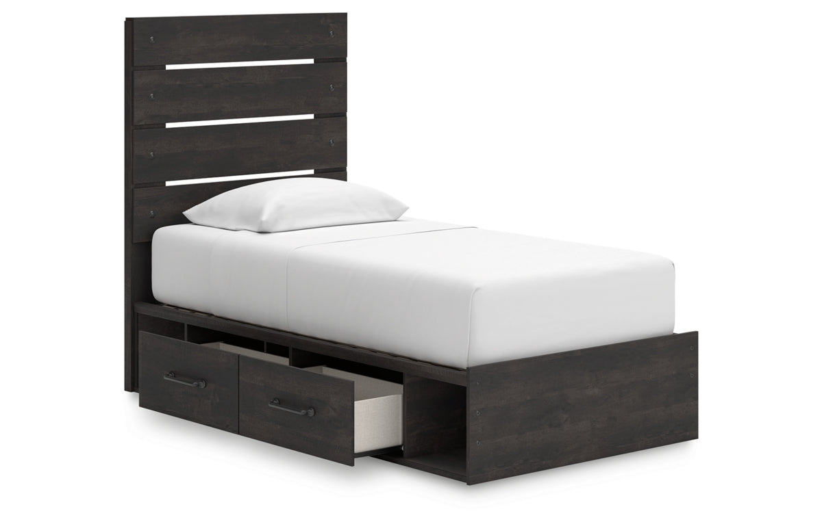 Hollivern Twin Panel Bed with Storage