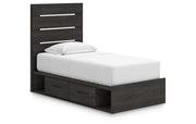 Hollivern Twin Panel Bed with Storage