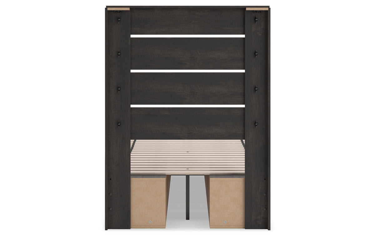 Hollivern Twin Panel Bed with Storage