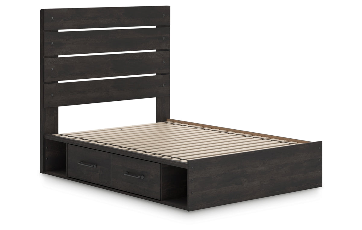 Hollivern Full Panel Storage Bed, Dresser, Mirror and Chest
