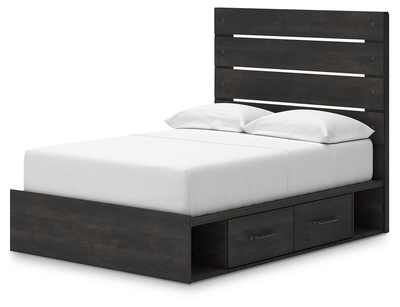 Hollivern Full Panel Bed with Storage, Dresser, Mirror and Chest