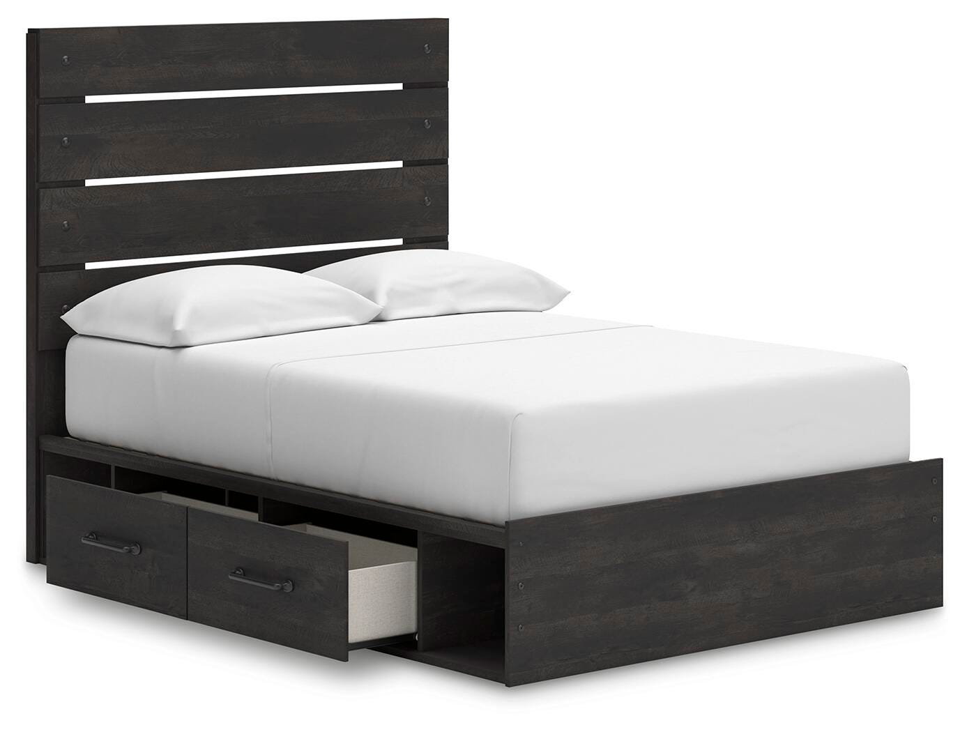 Hollivern Full Panel Bed with Storage, Dresser, Mirror, Chest and Nightstand