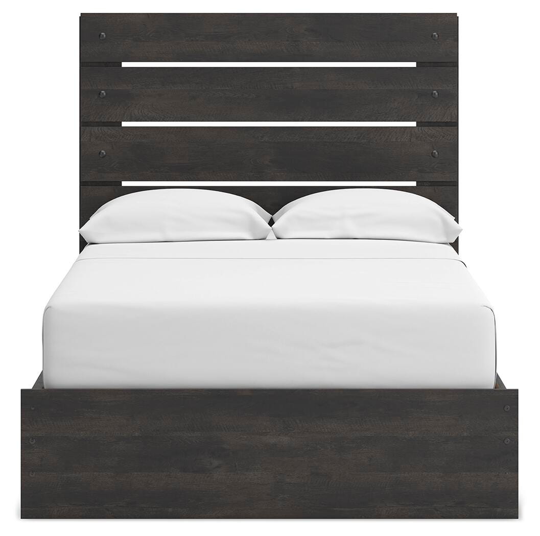 Hollivern Full Panel Bed with Storage, Dresser, Mirror and Chest