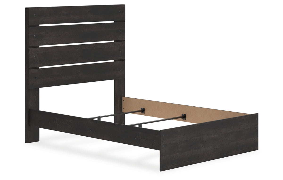 Hollivern Full Panel Bed with Mirrored Dresser and Chest